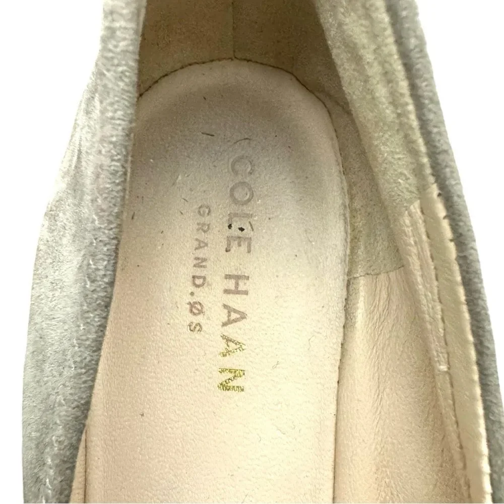 Cole Haan Grand OS Wedge Heels Women’s Size 6 B Gray Suede Slip Ons Pre-Owned